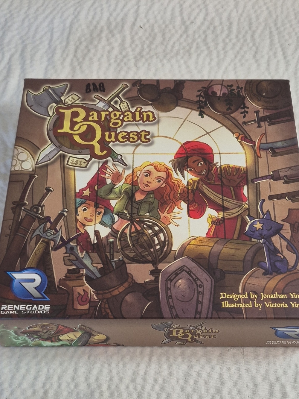 Bargain Quest Board Game by Renegade - Brown, Red, Green Artwork